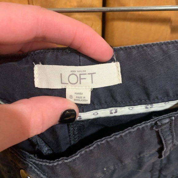 Loft Blue Cropped Pants - Picture 2 of 5